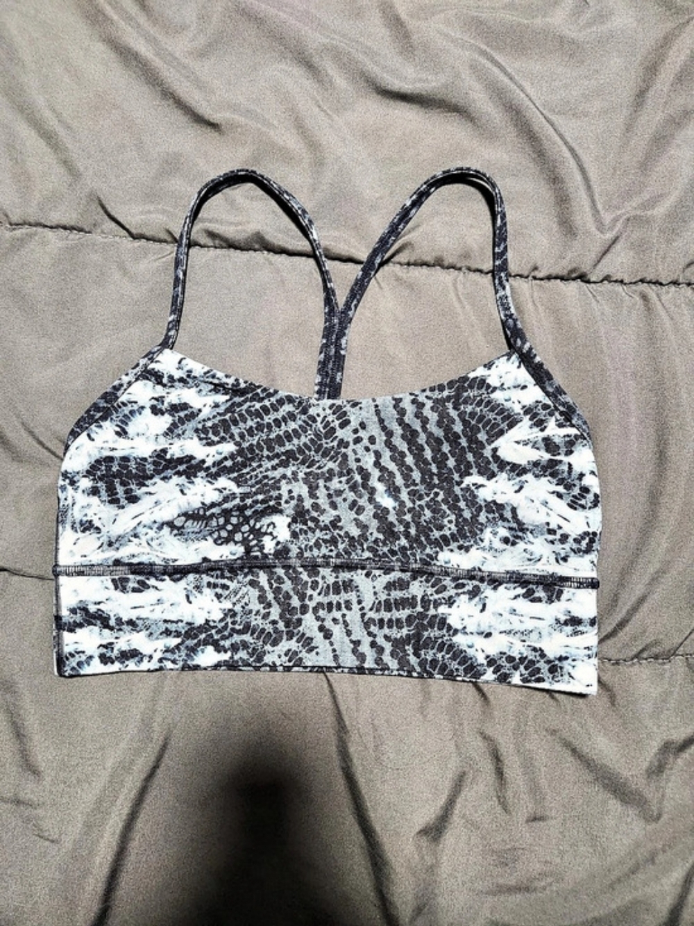 lululemon Flow Y Long Line Indigo Lace Starlight Size 8